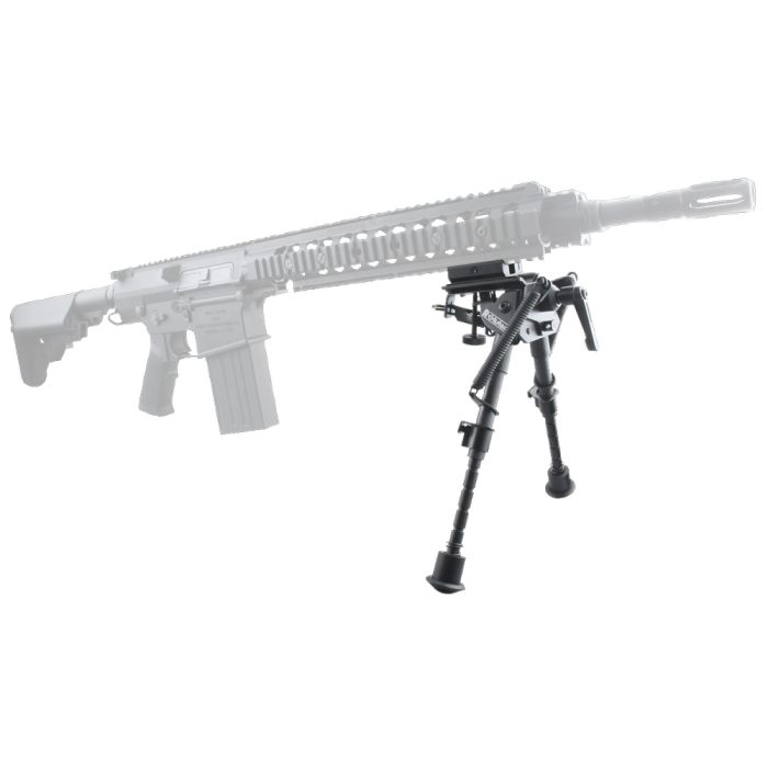 Сошки Vector Optics 155-230 мм на антабку. Карбонове волокно, підпружинені з ричагом 