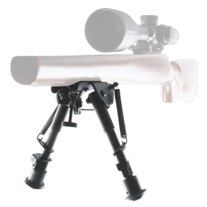 Сошки Vector Optics 155-230 мм на антабку. Карбонове волокно, підпружинені з ричагом 