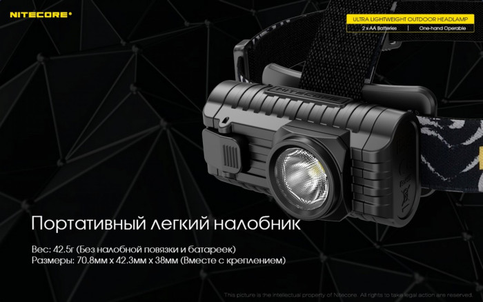 Ліхтар налобний Nitecore HA23 