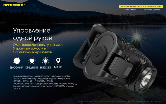 Ліхтар налобний Nitecore HA23 