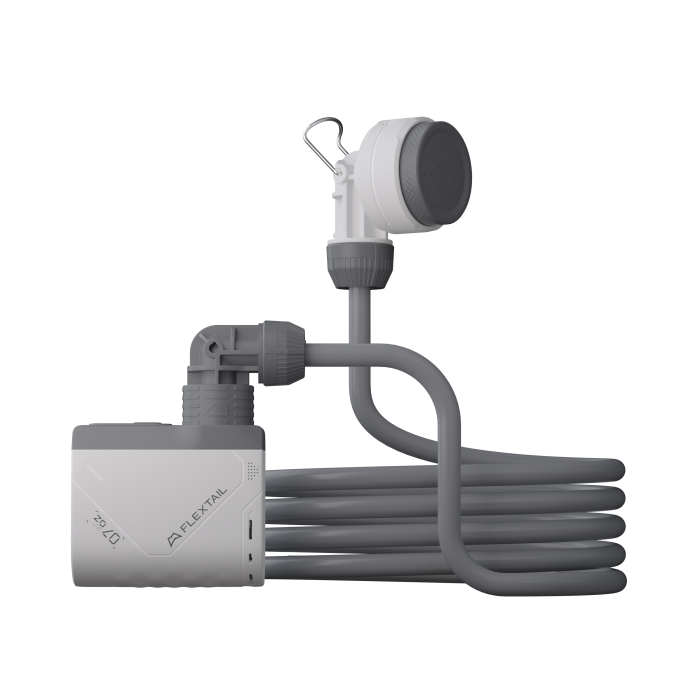 Душ портативний з насосом на акумуляторі Flextail Tiny Shower, білий 