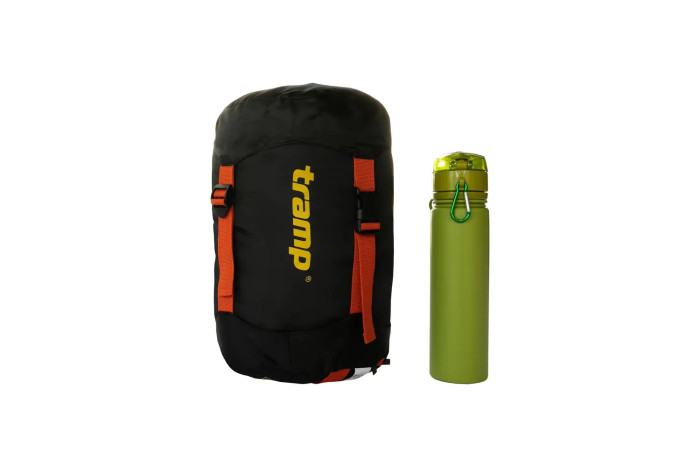 Спальний мішок Tramp Fjord Regular кокон лівий orange/grey 220/80-55 UTRS-049R 