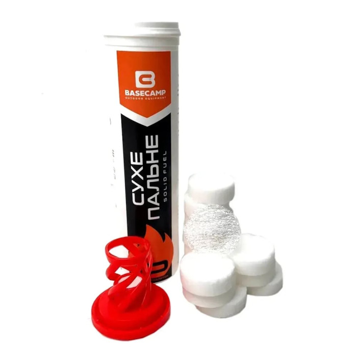 Сухе паливо в тубі BaseCamp SOLID FUEL, 12 таблеток (BCP 50201) 