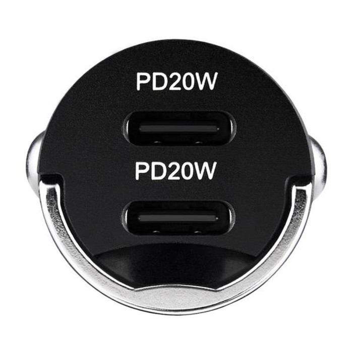 Автомобільний зарядний пристрій Brevia ePower NanoMetal 40W 2xUSB-C 