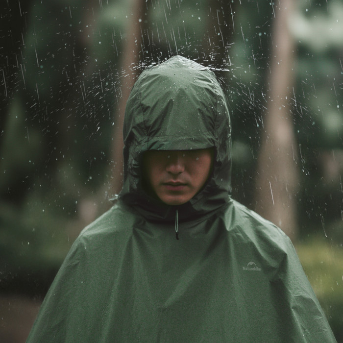 Плащ-дощовик Naturehike CNK2550FS010, розмір L, оливковий 