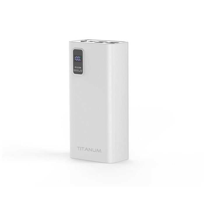 Повербанк TITANUM 728S 30000mAh 22.5W White 