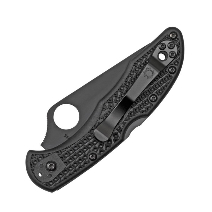 Ніж Spyderco Delica 4 Black Blade, полусеррейтор C11PSBBK 
