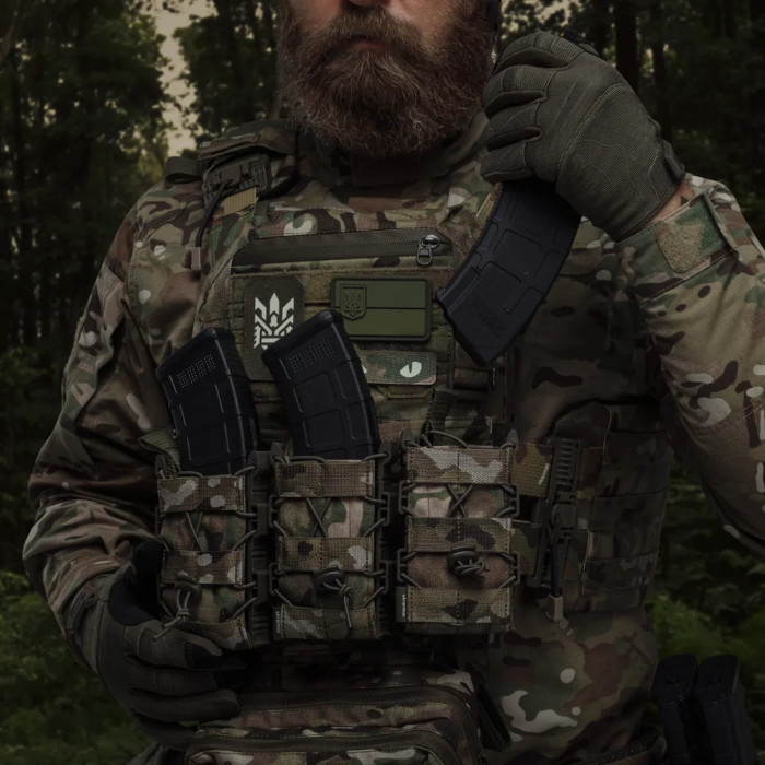 Підсумок Ukrarmor одинарний(пластиковий) для магазину АК/AR Мультикам 