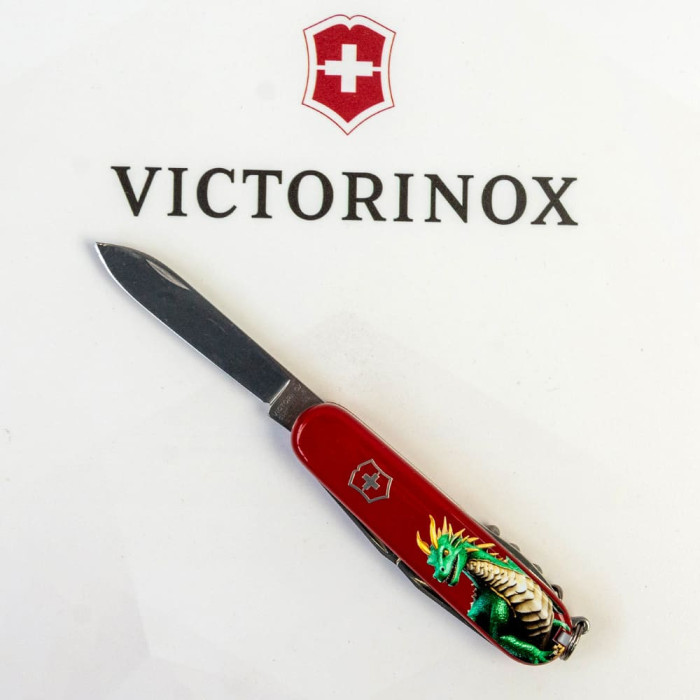 Складаний ніж Victorinox SPARTAN ZODIAC Зелений дракон 1.3603.Z3340u 