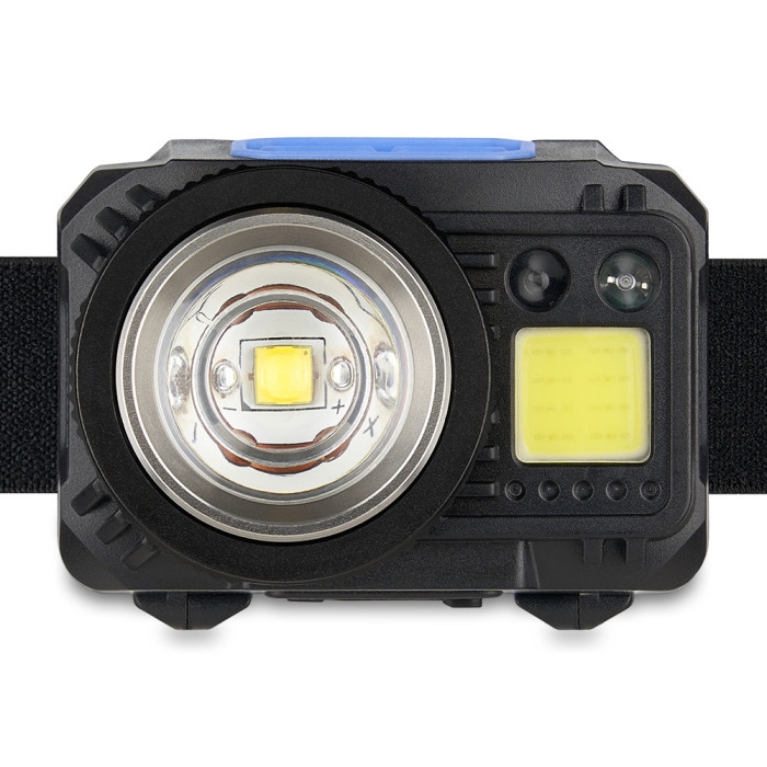 Ліхтар налобний BREVIA 550Lm, 3W CREE XPG + COB, 1200mAh/3xAAA, Zoom, Sensor White/Red (14400ERBX1) 