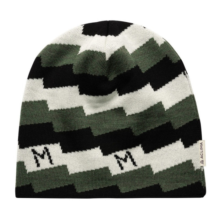 Шапка Aclima Lars Monsen Beanie Jet Black/Nature/Olive Night OneSize