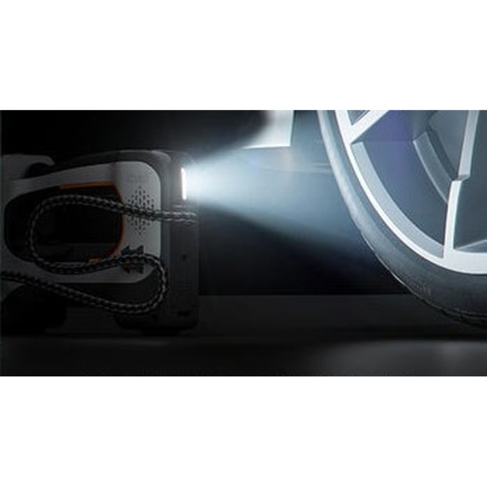 Акумуляторний компресор Litheli з ліхтарем, живлення від павербанку (УМБ Litheli Power Bank 20000 mAh, 45 W, 2А в комплекті) 