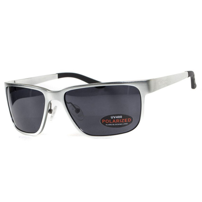 Окуляри BluWater Alumination - 2 Silver Polarized (gray) чорні 