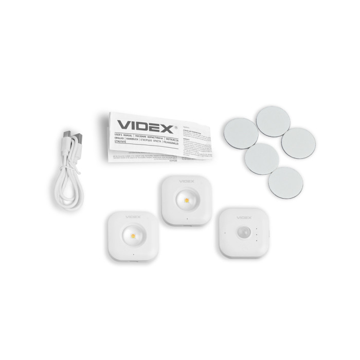 Набір LED Світильників акумуляторних з датчиком руху VIDEX VL-NL075-21 