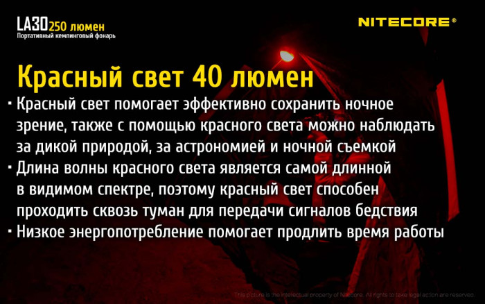Ліхтар Nitecore LA30 жовтий 