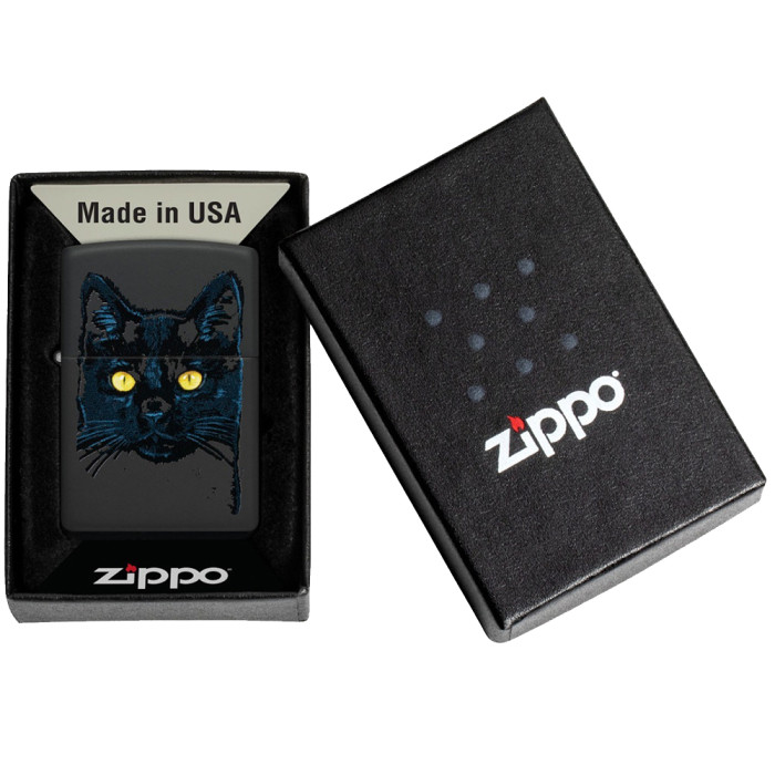 Запальничка Zippo 218 2022PFF Black Cat Design 48491 