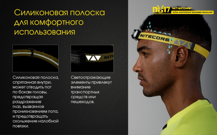 Ліхтар налобний Nitecore NU17 