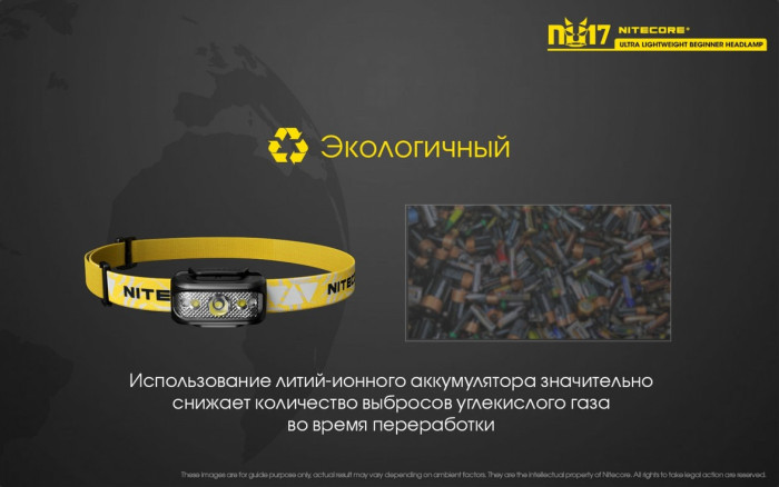 Ліхтар налобний Nitecore NU17 