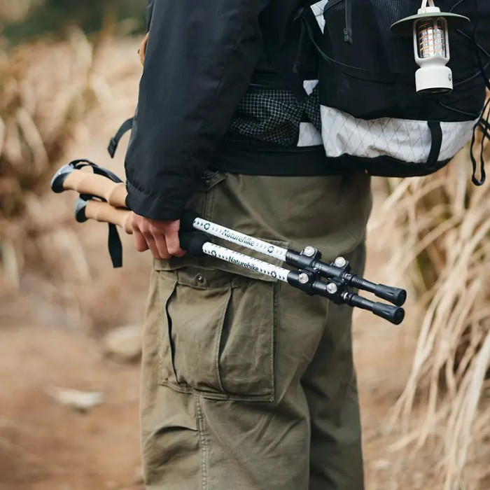 Трекінгові палиці Naturehike 7075 CNH22DS002, 135 см, білий, 2 шт 