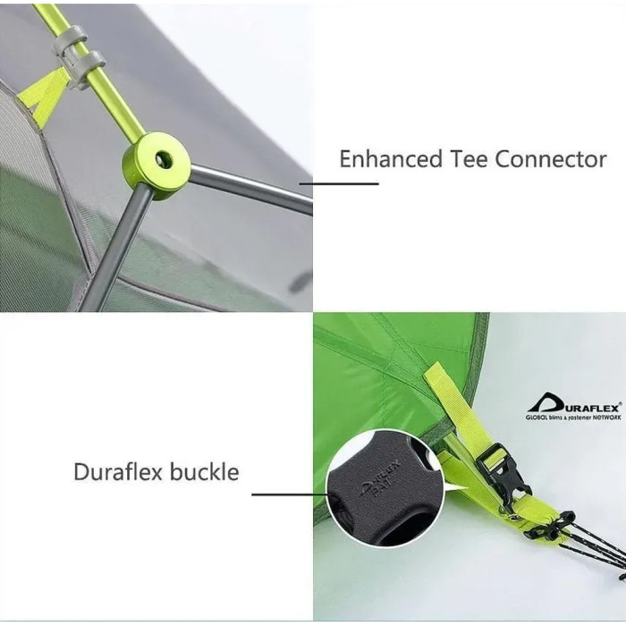 Намет Star River II (2-х місна) 20D silicone New version + footprint зелений NH17T012-T 