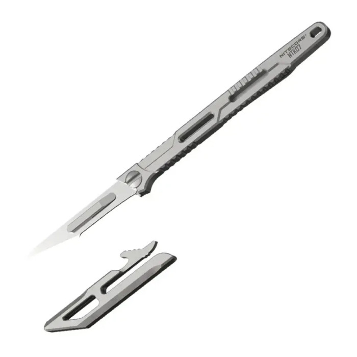 Ніж скальпель титановий Nitecore NTK07 (довжина: 115мм, лезо: 20мм) 
