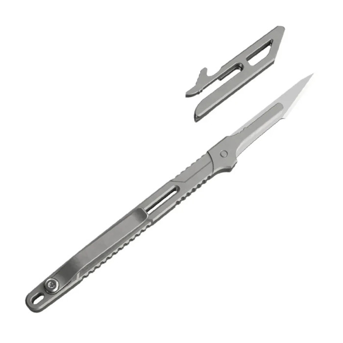 Ніж скальпель титановий Nitecore NTK07 (довжина: 115мм, лезо: 20мм) 