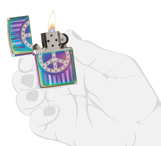 Запальничка Zippo 151 Rivet Peace Sign 29435 