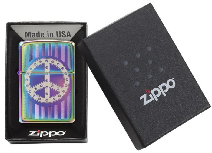 Запальничка Zippo 151 Rivet Peace Sign 29435 