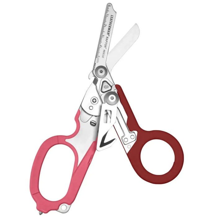 Ножиці Leatherman Raptor Rescue, червоно-рожеві, utility чохол 