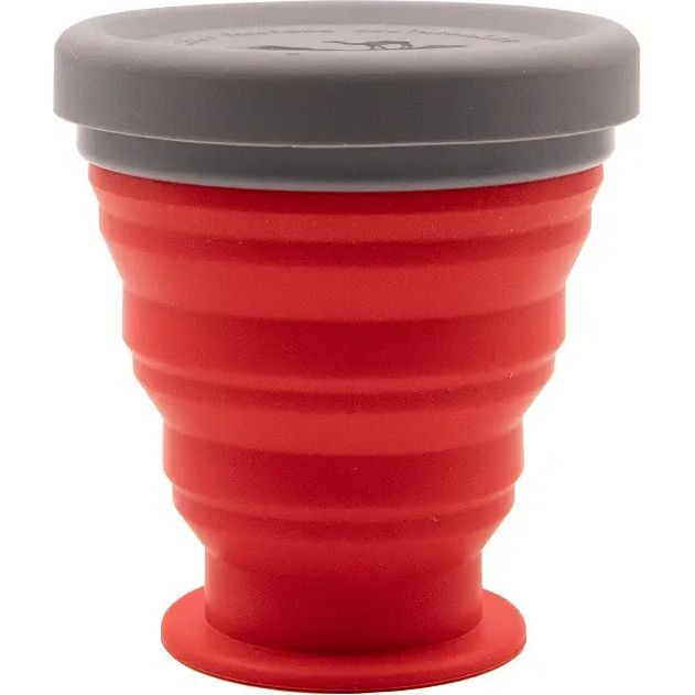 Стакан складаний силіконовий з кришкою 200мл Tramp UTRC-126, terracota 