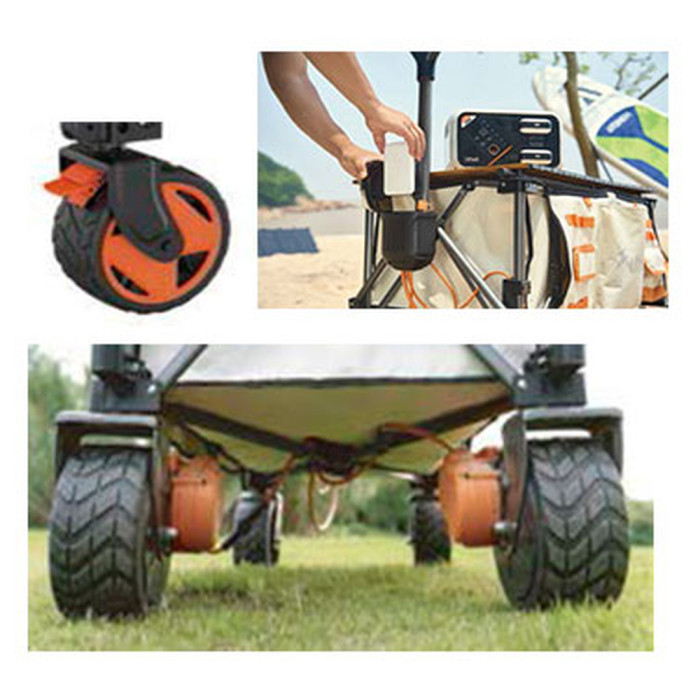 Акумуляторний візок з двигуном від павербанку Litheli (2шт УМБ Litheli Power Bank 20000 mAh, 45 W в комплекті) 