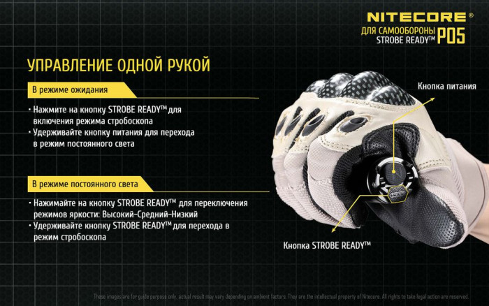 Ліхтар Nitecore P05, чорний 