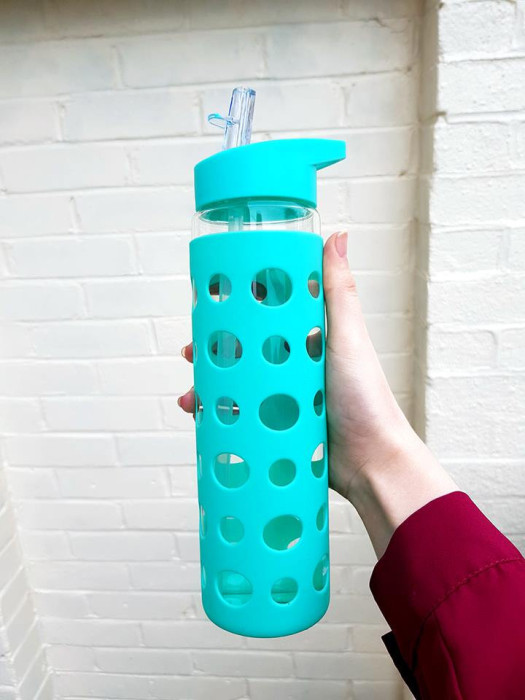 Пляшка скляна пляшка Summit MyBento Eco Спортивна кришка силіконова кришка блакитна 550 мл 