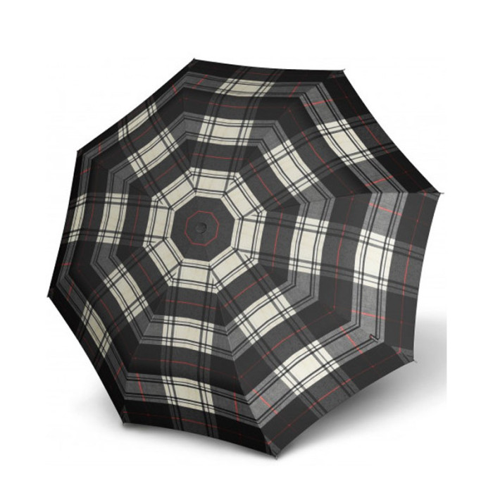 Парасолька Knirps T. 200 Check Black & White Авто /складаний /8спіц /D99x28см