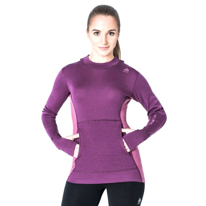 Худі жіноче Aclima WarmWool Hood Sweater Woman Grape Wine/Damson, L 