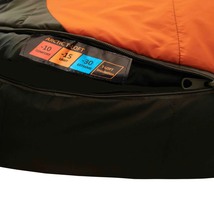 Спальний мішок Tramp Arctic Regular кокон лівий orange/grey 220/80-50 UTRS-048R 