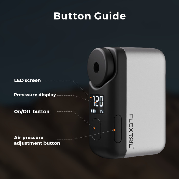 Велосипедний міні насос електричний Flextail Tiny Bike Pump Pro, 120 PSI  