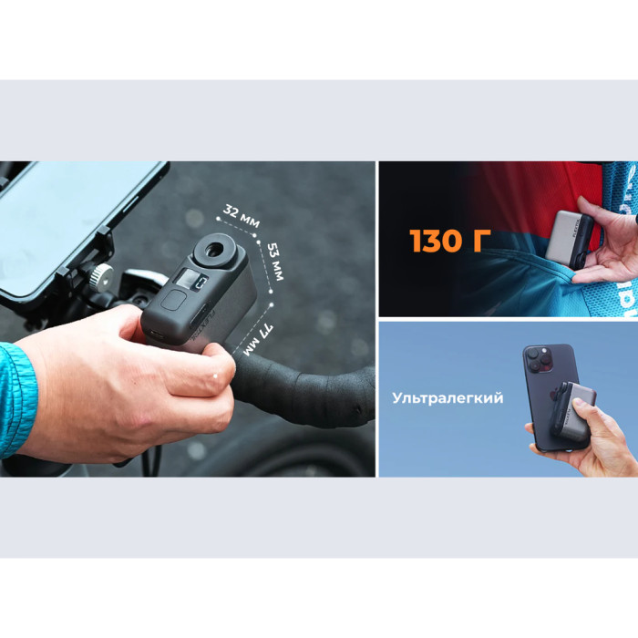 Велосипедний міні насос електричний Flextail Tiny Bike Pump Pro, 120 PSI 