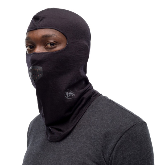 Балаклава Buff Lightweight Merino Wool Balaclava, solid Black 