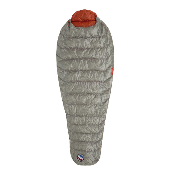 Спальник Big Agnes Pluton Ul 40 (850 Downtek) довгий сірий /гарбузовий-зліва 