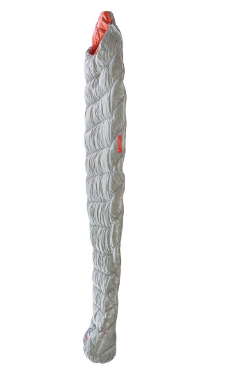 Спальник Big Agnes Pluton Ul 40 (850 Downtek) довгий сірий /гарбузовий-зліва 