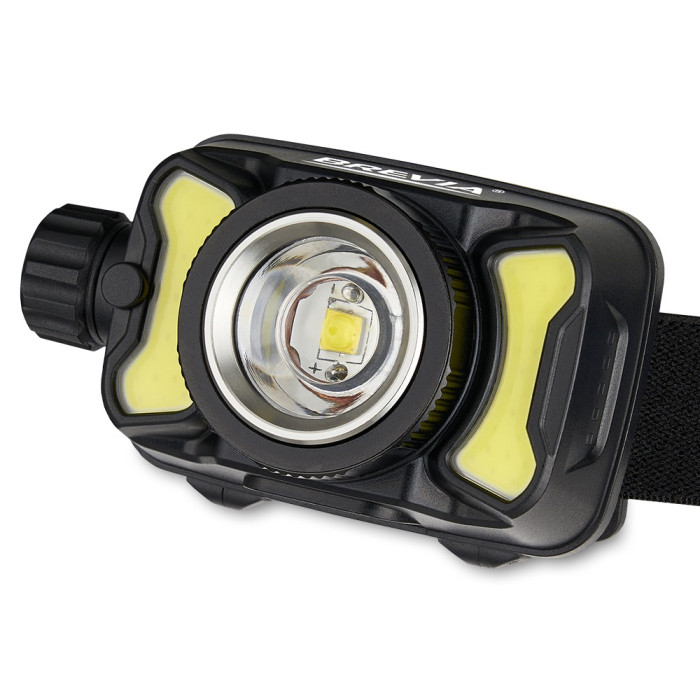 Ліхтар налобний BREVIA 600Lm, 3W CREE XPG + COB, 1200mAh/3xAAA, Zoom, White/Red (14500ERBX1) 