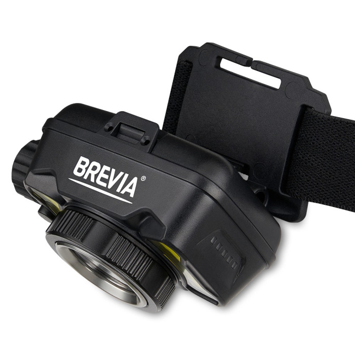 Ліхтар налобний BREVIA 600Lm, 3W CREE XPG + COB, 1200mAh/3xAAA, Zoom, White/Red (14500ERBX1) 
