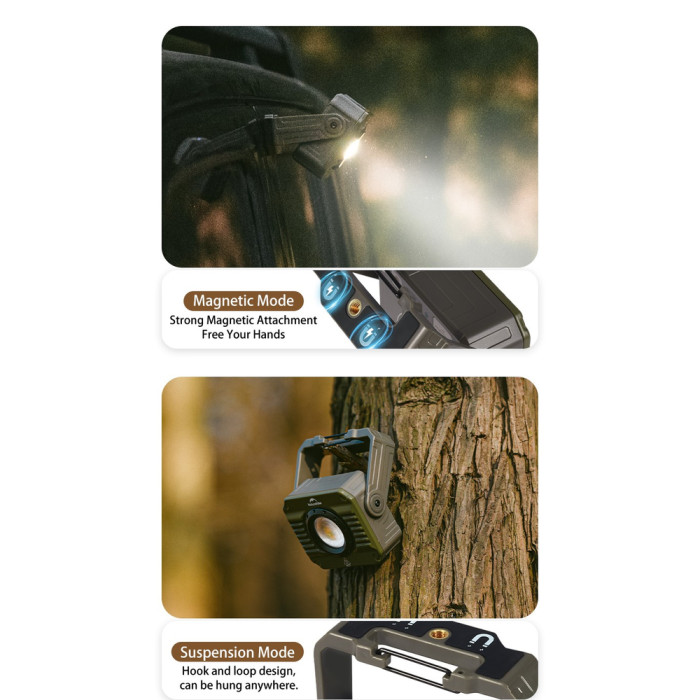 Ліхтар прожектор Naturehike CNK2300012, коричневий 