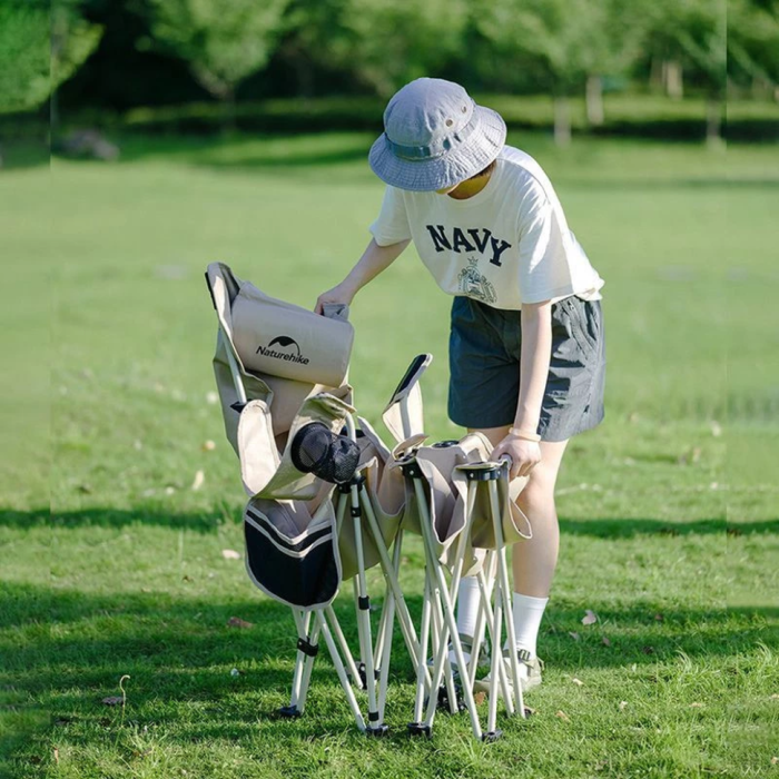 Крісло складане Naturehike CNK2300JJ012, алюміній, чорний 