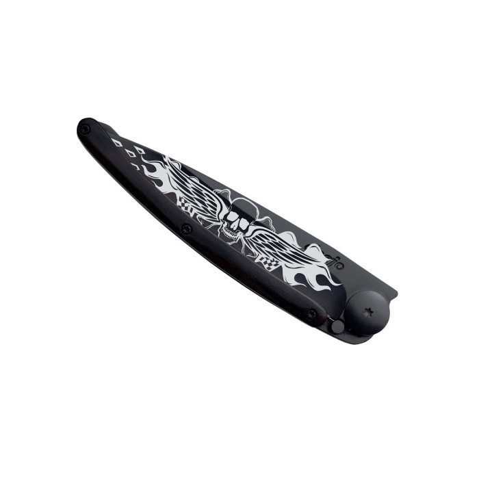 Ніж Deejo Tattoo Дерево чорне 37 г, Гранаділья, "Ангели" 