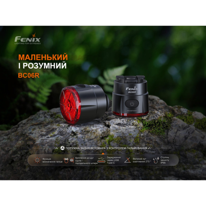 Велофара задня Fenix BC06R (Відкрита упаковка) 