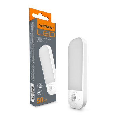 Світильник акумуляторний з датчиком руху VIDEX VL-NL014W-S