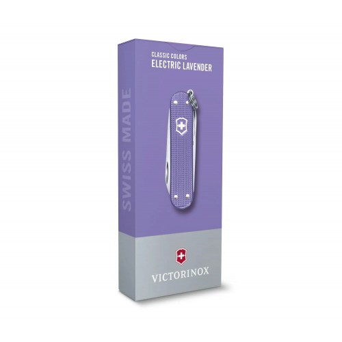 Классический нож-брелок Swiss Army Knife, Classic SD Alox Colors, 58 mm, Electric Lavender, Gift Box 