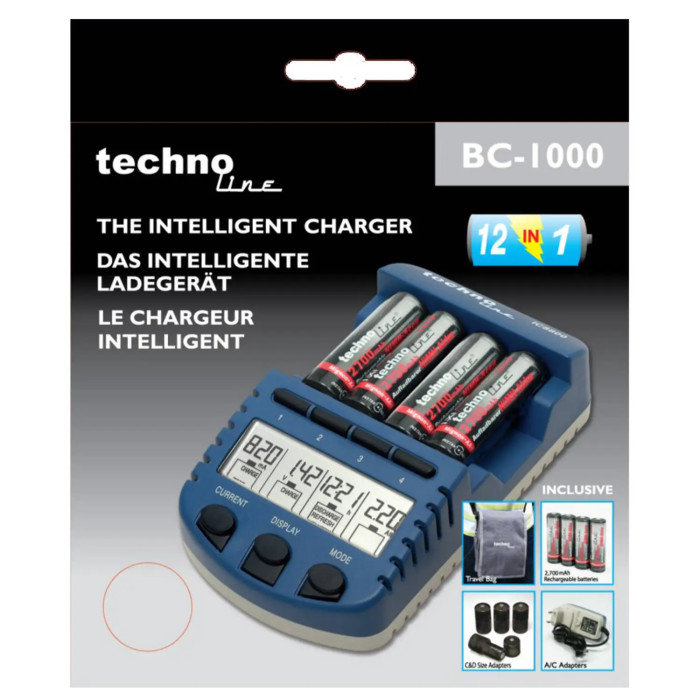 Зарядний пристрій Technoline BC1000 SET + акумулятори (BC1000) 